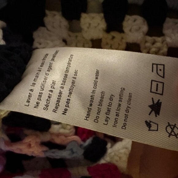 Charlie B Granny Square XL Long Sleeve Hand Crochet Knit Sweater NWT - Picture 11 of 11